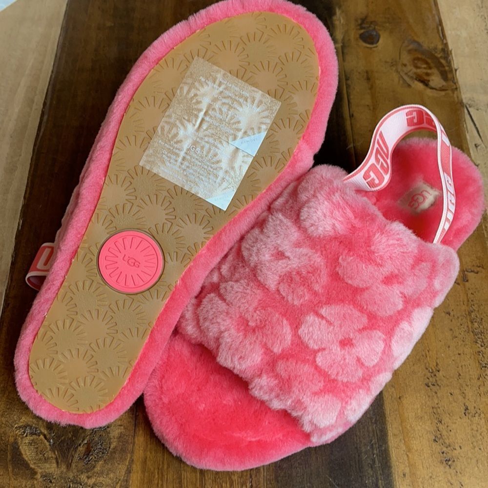 UGG Fluff Yeah Slide Slipper Poppy Sandal - Picture 6 of 6